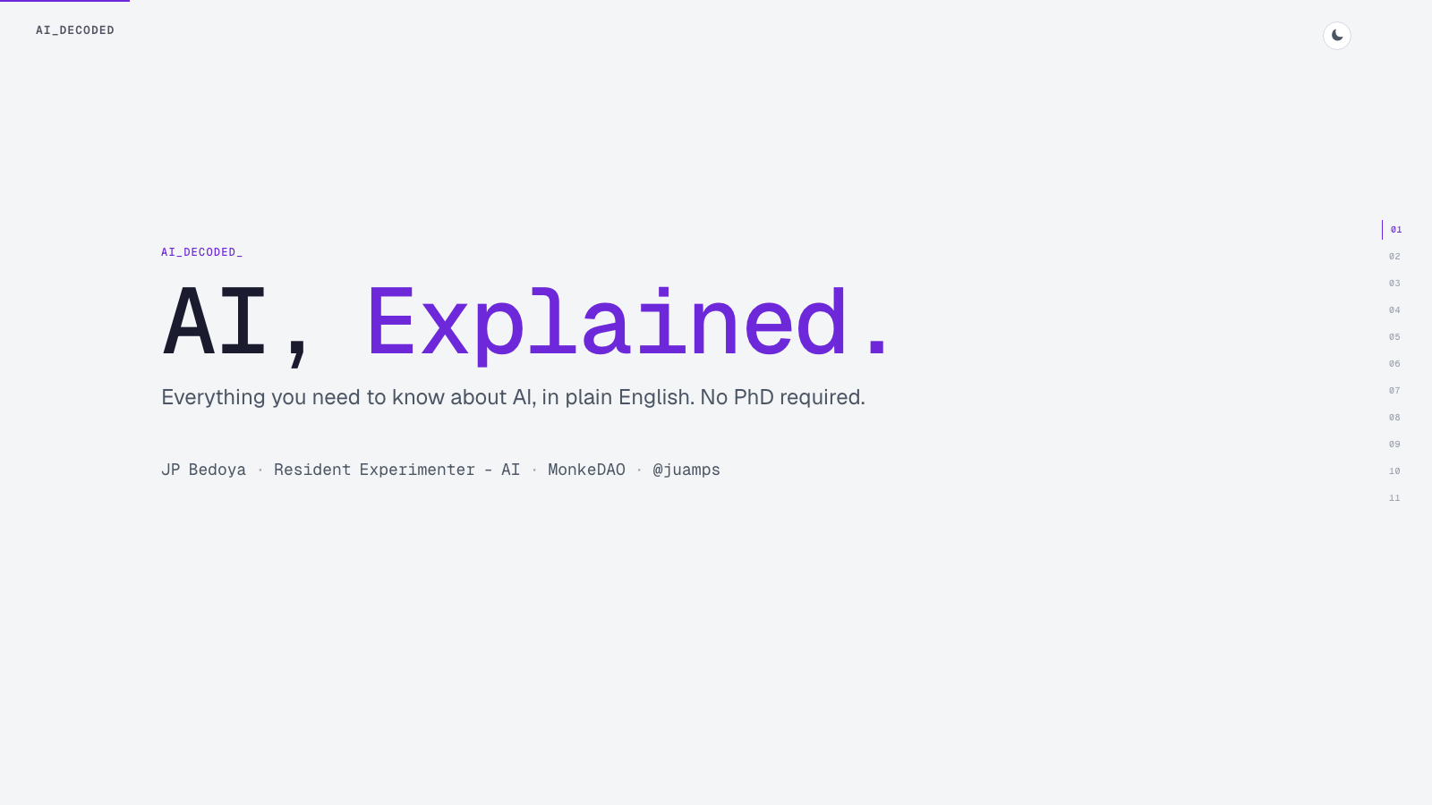 AI, Explained. — first slide
